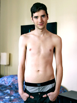 Gay pics of Skinny boy Kevric strokes dick
