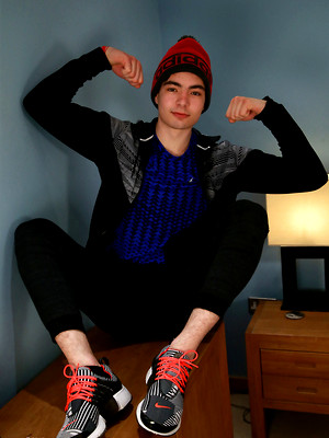 Hot gay album pics Tall and Lean Straight Pup Toni Shows us his Rock Hard Uncut Cock!