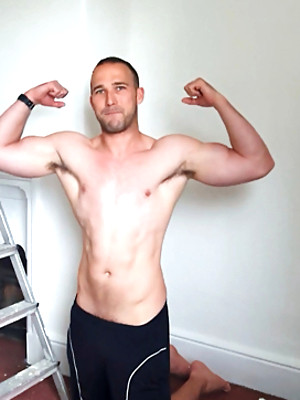 Gay sex pics with Straight English Muscular Builder