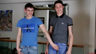Free gay sex with Young Straight Marco's First Man Wank & Suck & it's Lucky Dominic Who Plays with his Big Uncut Cock!