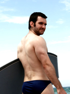 Hot gay album pics Hot australian hunk Josh on a beach