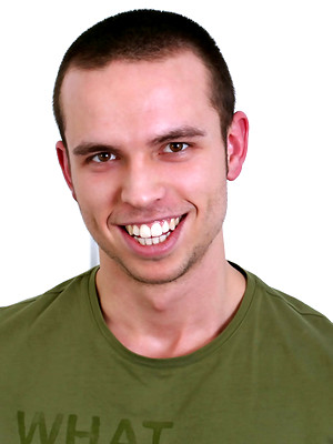 Gay sex pics with Sam Steel strokes his big uncut cock