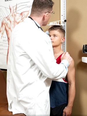 Free gay xxx pics with Dr. Wolf's Exams Vol. 1. Title: Walk On Eligibility