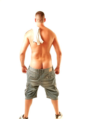 Gay sex pics with Mature gay dude Turbo Leon strips & shows his strong body & hard dick