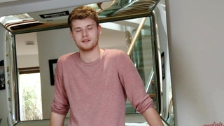 Free gay sex with Straight Blond Footballer Archie Wanks his Uncut Cock Wearing his Football Kit & Cums all over Himself!