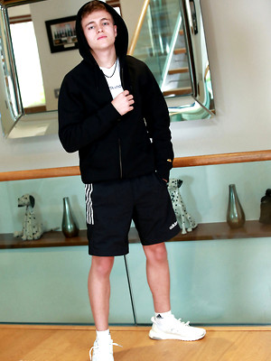 Twinks xxx pics - Young Toned Straight Pup Harrison Shows off his Perfect Rocket Uncut Cock & Natural Blond Bush!