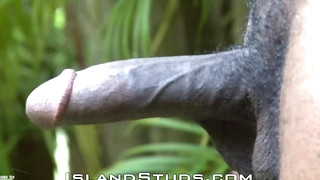 Gay porn video Lushish Luther - Hung Afro American Sex Machine Pees, Works and Jerks Outdoors in Hawaii!