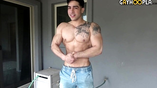 Gay Jackoff porn video Super Fit Hung Cock Diego Cruz Jerks Off