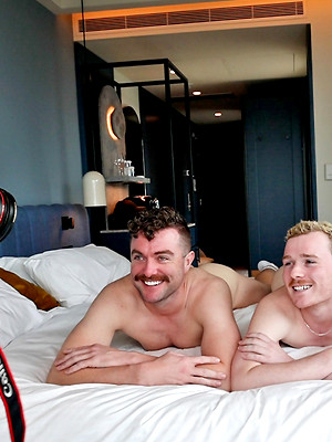 Hot gay album pics My sexy mates Charlie and Tom in their first scene together