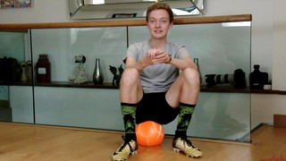 Gay porn video Eighteen Year Old Footballer Bradley Shows his Lean Body & Long and Thick Uncut Cock!