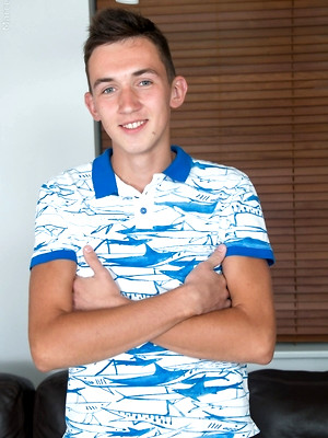 Hot boys nude photos - Skinny twink Marcel loves to finger his little pucker!