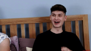 Gay porn video Young Straight Lad Charlie's 1st Man Wank with Jack's Thick Uncut Cock & Jack Cums Over His Shoulder!