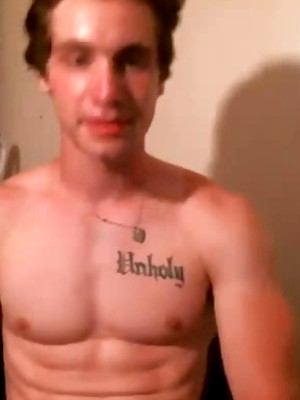 Hot gay sex pics with Eric Morning Jerks Off