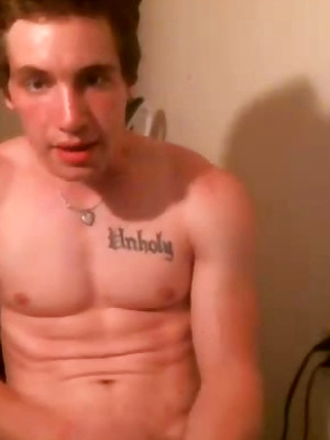 Gay male in Eric Morning Jerks Off