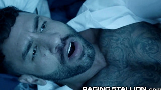 Gay Public porn video Office Hunks Fuck Raw in Work Bathroom