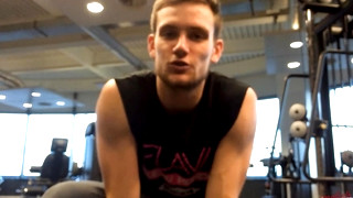 Gay porn video Young & Horny Lad Joel has a Risky Wank at the Gym