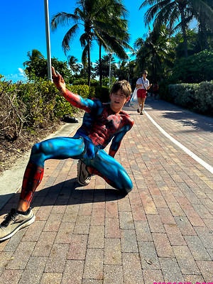 Gay male in Spider-man Spunk