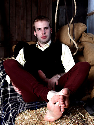 Hot gay album pics Gay stud masturbating his hard cock inside a barn