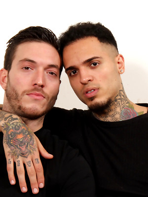 Gay sex pics with Leo Rex and Rico Fatale hardcore anal fucking