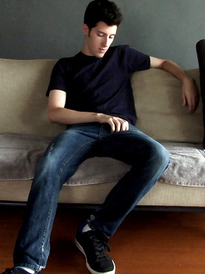 Hot twinks porn pics - Scott Cameron pulls his rock hard cock out of his pants